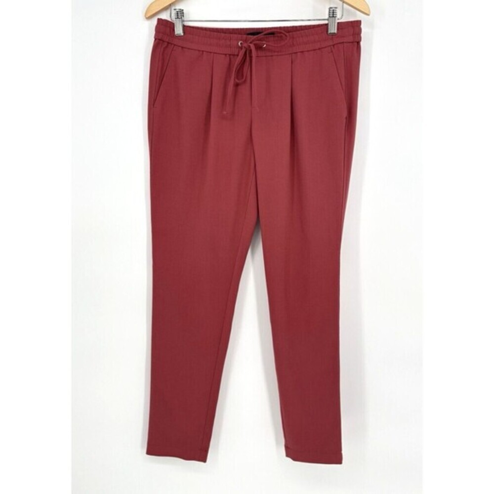 Banana Republic Suit Pants Women's Santa Fe Red‎ Size X Small Pull On Drawstring